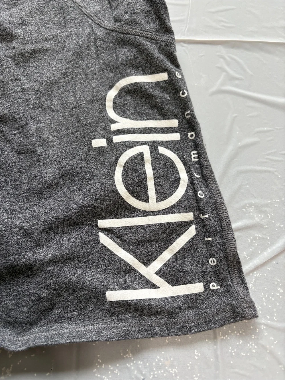 Calvin Klein Dark Gray Sleeveless Open Back Logo Tank - Picture 8 of 10
